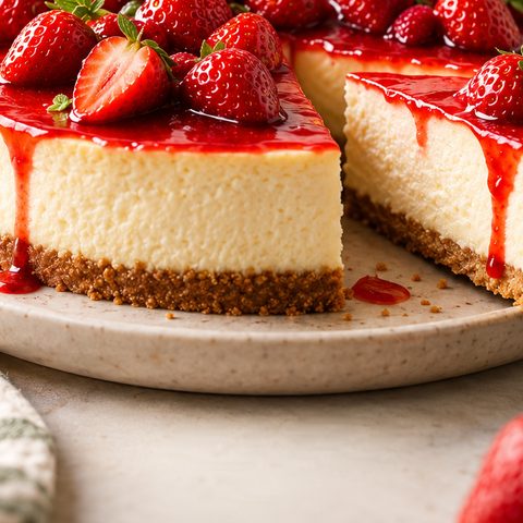 A strawberry cheesecake from the book.